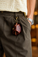 Retro Top Layer Leather Coin Purse Key Pouch Portable Wallet Hanging Loop Genuine Leather Earphone Organizer Pouch