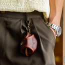 Retro Top Layer Leather Coin Purse Key Pouch Portable Wallet Hanging Loop Genuine Leather Earphone Organizer Pouch
