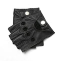 Leather Men's Gloves Male Cycling Motorcycle Driving Mittens Half Finger Unline Breathable
