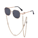 Unique Anti Falling Chain Sunglass Women Alloy Small Gradient Sun Glasses Chain Lady Elegant Shade