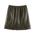 Women's Elegant Slim Fit Midi Skirts Lady Faux Leather Design High Street Skirt