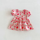Summer Girls' Bubble Dress with Stylish Flowers Sweet Princess Dress for Baby Girls Thin Skirt