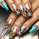 Press-on nail nail art ballet-shaped nail stickers Independence Day nail