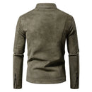 Autumn Winter Breathable Solid Windproof Men Coat Retro Leather Jacket Outdoors