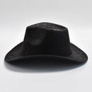 Hat Faux Leather Gentleman Jazz Hats for Men Women Panama Hat