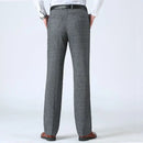 Summer Men Casual High-waisted Straight Trousers Suit Pants