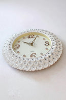 Wall Clock Modern Silent Clocks Wall Home Decor Feather Diamonds Living Room Creative Art Living Room Decoration