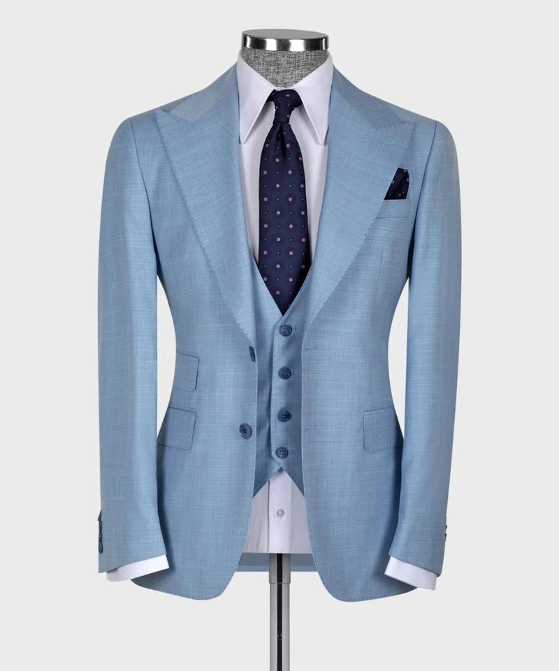 Male Blazer Costume Homme Mens Suits Blazer Sets Terno Masculino Slim Fit Business Elegant Dress Wedding Groom Prom Dress 3 Pcs