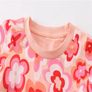 Girls T Shirts With Flowers Short Sleeve Summer Children's Tees Cotton Clothing Tops Baby Shirts