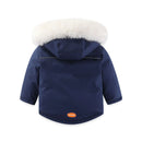 Winter Children's Cotton Coat with Plush and Thickened Insulation Windproof and Waterproof Cotton Jacket