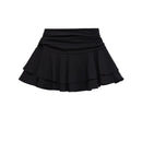 Women Mid-rise Pleated And Ruffle Mini Skirt Casual Holiday Summer Skirts