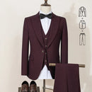 Men blue suit set Slim Fit Male Groom Wedding Blazers Party Dress  Suit Business Office