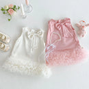 Girl Bow Princess Dress Summer Baby Girl Mesh Skirt Children Dress