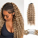 Honey Blonde Deep Wave Crochet Human Hair Extensions Knots Invisible Knotless Feather Crochet Braids Human Hair Bulk Hair For Braiding