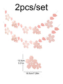 1PC Cherry Blossom Pink Flag Party Decoration Room Wall Layout