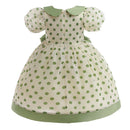 Girl Dot Dresses For Children Costume Bow Birthday Princess Party Kids Clothes Short Sleeve Wedding Gown
