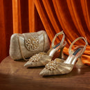 Design Women Heels Shoes and bag Perfect Combination Shoes And Bags for Party Occasions