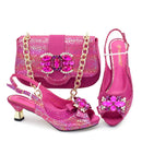 Lastest Italian Design Ladies Shoes with Matching Bag Set Shoes and Bag Set