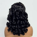 Lace Closure Loose Bouncy Wave Wavy Curly Human Hair Wig for Black Women Highlight Color