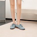 Women Loafer Lace-up Spring Shoes Women Genuine Leather Women Oxford Shoes