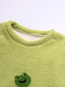 Kids Girls Boys Fleece Pajama Set Sleepwear Children Outfits Nightwear Pullover