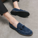 Loafers Men Pointed Suede Leather Casual Shoes Wedding Dress