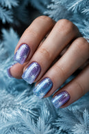 Medium nails for women girls gradient blue starry star design Square tips press on nail art set