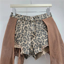 Leopard Shorts For Women High Waist Short Pants Female