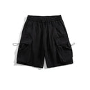 Retro Multi Pocket Tooling Casual Shorts Mens Loose Vintage Drawstring Pants for Summer