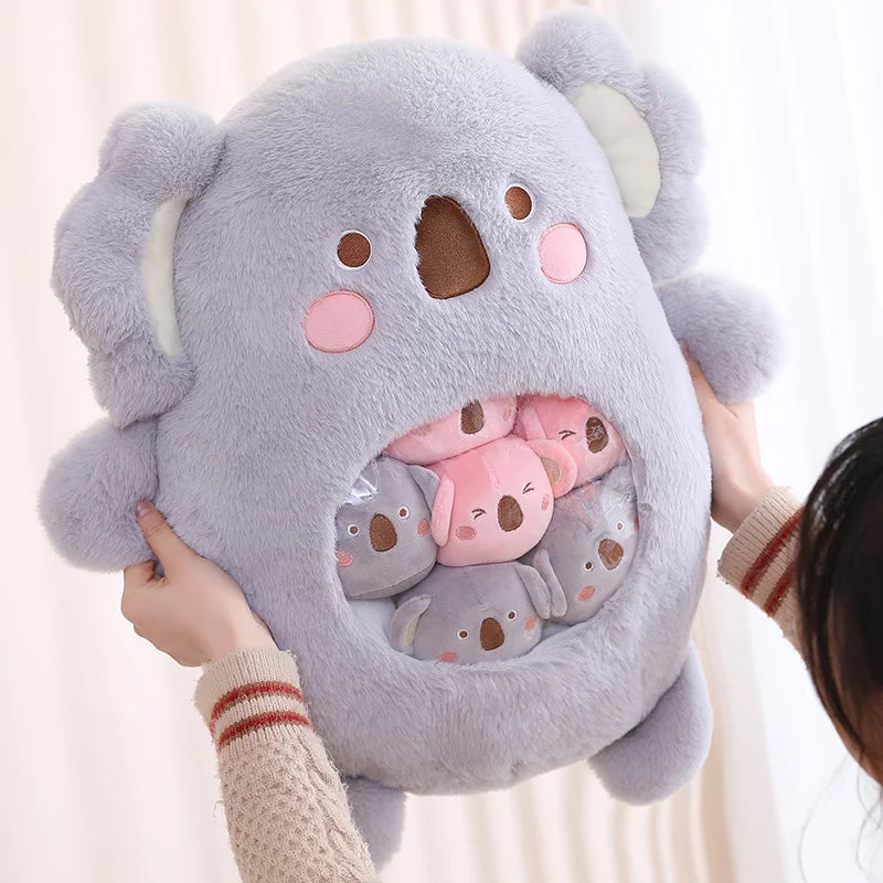 Bear Bunny 6pcs Plush Anime Rabbit Soft Pillow Creative Dinosaur Cartoon Doll Christmas Gifts