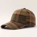 Autumn and winter houndstooth series baseball cap classic wool plaid wide-brimmed cap