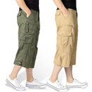 Cargo Shorts Men Summer Multi-Pocket Casual Cotton Elastic Capri Pants Men Military Tactical Short Breeches
