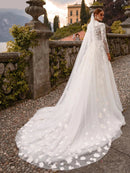 Elegant A Line Wedding Dresses Lace Appliques Long Sleeve Bridal Gowns Custom Made High Quality Women Dress
