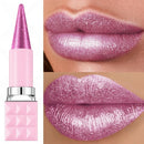6-Color Metallic Glitter Lipstick Set, Shiny Pearlescent Lip Tint in Pink and Red, Bold Sparkling Lip Makeup Gifts for Women