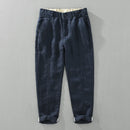 Linen Men Pants Basic Loose Casual Trouser Breathable Summer Clothes