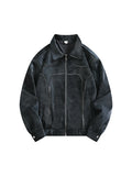 Men's Leather Jackets Casual Loose Versatile Motorcycle Coats