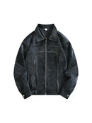 Men's Leather Jackets Casual Loose Versatile Motorcycle Coats