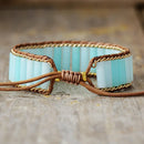 Stones Link Chain Spiritual Wristband Adjustable Wrap Bracelet Bohemian Handmade Beadwork Designer Jewelry