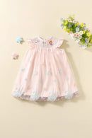 Handmade Kids Boutique Dress Embroidered Mesh Wedding Christmas Snowman Dress Princess Clothes