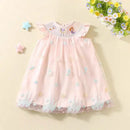 Handmade Kids Boutique Dress Embroidered Mesh Wedding Christmas Snowman Dress Princess Clothes