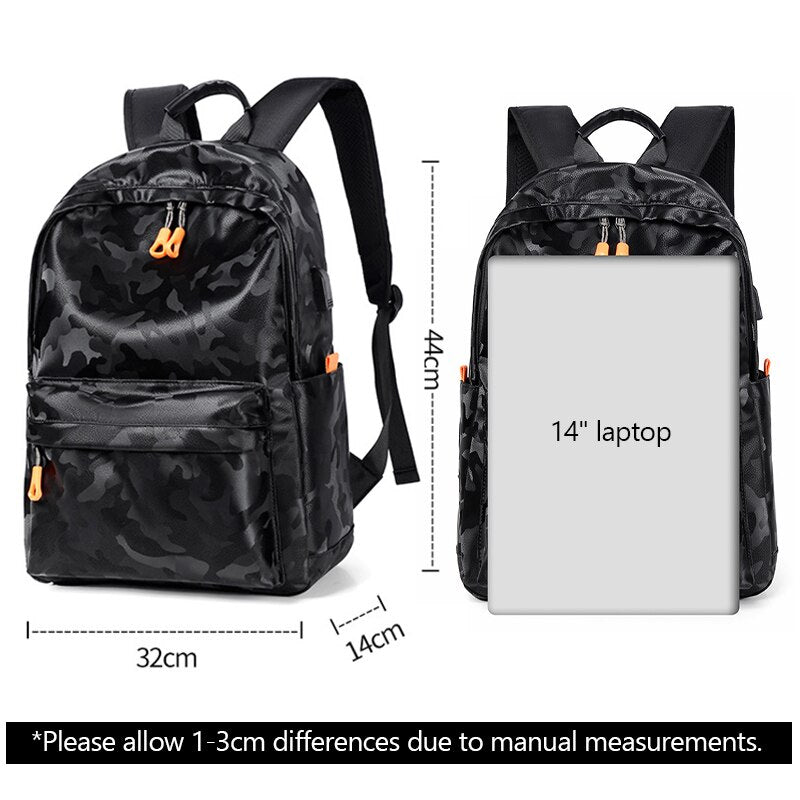 Camouflage Backpack Large Capacity School Bag Designer Waterproof Backpack Multifunction Bags