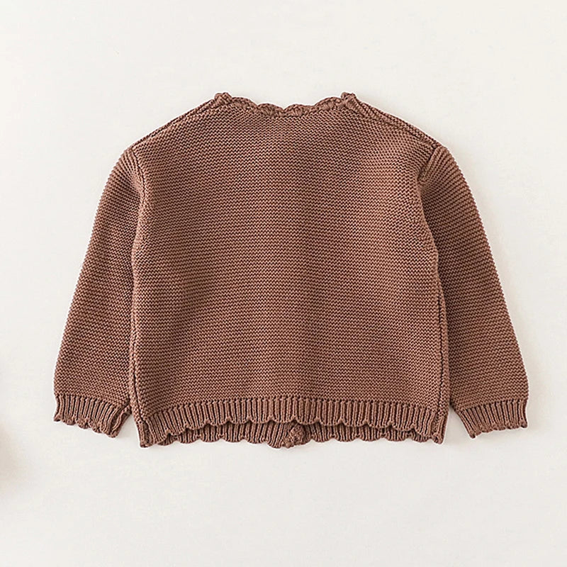 Autumn 0-3Yrs Children Clothes Infant Baby Girls Knitting Cardigan Newborn Baby Girls Sweater