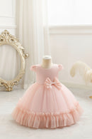 Baby Girls Tulle Princess Dresses Pink Lace Wedding Birthday Little Girl Kid's Clothes for Toddler