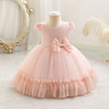 Baby Girls Tulle Princess Dresses Pink Lace Wedding Birthday Little Girl Kid's Clothes for Toddler