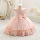 Baby Girls Tulle Princess Dresses Pink Lace Wedding Birthday Little Girl Kid's Clothes for Toddler