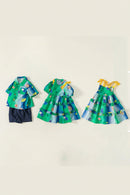 Summer Baby Clothes brother and sister matching clothes Beach suit Seaside Holiday Girls Dress