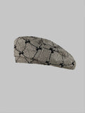 Elegant Celebrity Bow Jacquard Berets for Women Spring and Summer Thin Chiffon Hats