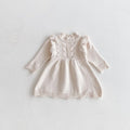 Autumn 0-3 Y Baby Girls Clothes A Line Knit Dress Long Sleeve Sweater Dress O Neck Toddler Knit Outfit