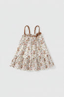 Children's dress with teddy bear pattern on a white background, Obroi