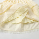 Girls Bubble Sleeves Dress Summer Baby Girls Flower Embroidery Dresses Infant Casual Clothing